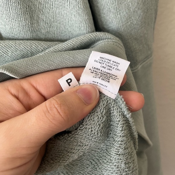 Ulla Johnson Jude Puff Sleeve Sweatshirt in Blue Green Women's Size P - Picture 8 of 14